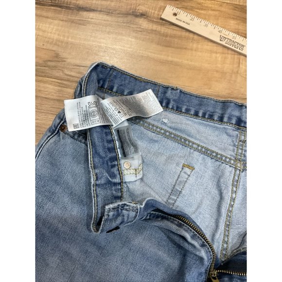 Vintage Levi’s 505 Jeans Mens 38 x 32 Made in USA Light Wash 90s Small Hole Left - Picture 8 of 16